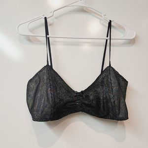 Bones Lingerie Black Festival Bra Holographic Dots Bralette
